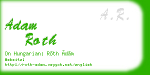 adam roth business card